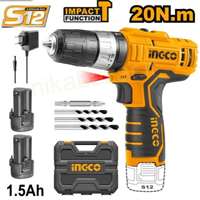 دریل شارژی چکشی  12 ولت دوسرعته