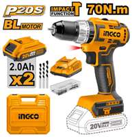 دریل شارژی 20 ولت چکشی براشلس