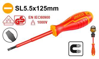 پیچ گوشتی تخت 125×5.5 عایق برق